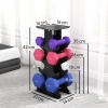 Afbeelding van SPORTNOW Halterset - Metaal en Kunststof - 21L x 14B x 42H cm - Paars, Roze, Blauw