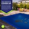 Afbeelding van tillvex® Afdekzeil met ringen, 10 spanrubbers, 15 m touw, waterdicht en scheurvast, premium pvc