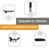 Afbeelding van Outsunny Opvouwbaar Veldbed met Draagtas, Campingligstoel, Zwart, 190 x 68 x 52 cm
