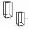 Afbeelding van Outsunny plantenstandaard - staal - 31x31x65 cm - zwart