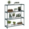 Afbeelding van Outsunny Bloemenrek, 4 niveaus, staal, 89 x 28 x 107 cm, groen, voor binnen en buiten