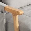 Afbeelding van HOMCOM Schommelstoel - Linnenlook - Hout - met Zijvak en Kussen
