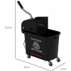 Afbeelding van HOMCOM Schoonmaakwagen Kunststof 60L x 27B x 70,5H cm Zwart