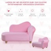 Afbeelding van HOMCOM Mini Kinderbank Roze Babyfauteuil Sofa L80 x B40 x H49 cm