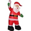 Afbeelding van HOMCOM Opblaasbare Kerstman 250 cm in Wit, Rood en Groen