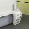 Afbeelding van Pawhut Kattenbak van Kunststof - 40,5L x 52B x 39H cm - Grijs