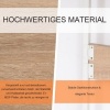 Afbeelding van HOMCOM Bijzettafel MDF, IJzer, Kunststof - 107L x 55B x 76H cm - Wit + Natuur
