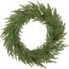Afbeelding van HOMCOM Kunststof en Metaal Kerstkrans Ø60 x 15H cm Groen