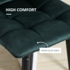 Afbeelding van HOMCOM barkrukken - polyester en staal - 42L x 47B x 105H cm - groen