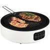 Afbeelding van HOMCOM 2-in-1 keramische kookplaat en grill, 2000W, LED-display, wit