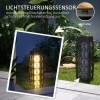 Afbeelding van Outsunny Rieten Lamp Staal, PE-rattan 20L x 20B x 68H cm Grijs