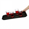Afbeelding van Relaxdays dienblad voor horeca, rechthoekig 56x41 cm, zwart, met opstaande rand