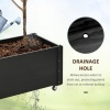 Afbeelding van Outsunny - Plantenbak van Dennenhout met Wielen - Zwart