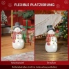 Afbeelding van HOMCOM Kerstman Standbeeld van Magnesiumoxide, 25x15,5x38 cm, Wit en Rood