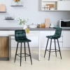 Afbeelding van HOMCOM barkrukken - polyester en staal - 42L x 47B x 105H cm - groen