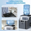 Afbeelding van HOMCOM IJsblokjesmachine 20 kg/24u met 3,2 L Watertank - Zelfreinigend Zwart 25,2 x 36 x 37,1 cm
