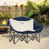 Afbeelding van Outsunny Campingstoel - Metaal, Oxford-stof - 134L x 50B x 92H cm - Blauw