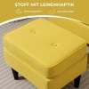 Afbeelding van HOMCOM Accentstoel met ottoman - Geel polyester en schuim - 83L x 75B x 104H cm