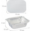 Afbeelding van Aluminium bakjes met deksel - set van 100 - 260 ml - voor maaltijden - kapsalon