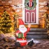 Afbeelding van HOMCOM Zelfopblaasbare Kerstman met ventilator en LED-verlichting