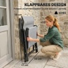 Afbeelding van Outsunny Klapbare Sonnenliege met Kussen, 9-voudig Verstelbare Rugleuning, Zwart+Grijs