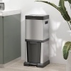 Afbeelding van Homcom Afvalbak - Roestvrij staal en kunststof - 32,5L x 31,5B x 78H cm - Zilver