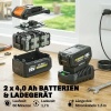 Afbeelding van Outsunny Accu-grastrimmer 21 V met 2 x 4,0 Ah lader, 25 cm maaibreedte, telescopische handgreep