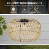 Afbeelding van Outsunny Rieten Lamp Staal, PE-rattan 44L x 32B x 178H cm Geel