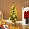 Afbeelding van HOMCOM Kunststof Kerstboom 120 cm Groen met Staal, 56L x 56B cm
