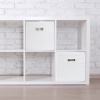 Afbeelding van Set van 4 opvouwbare kastmanden - 30x30x30 cm - wit met 2 handgrepen - voor speelgoed