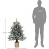 Afbeelding van HOMCOM Kunststof Kerstboom Ø60 x 100H cm Groen en Goud