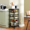 Afbeelding van HOMCOM Keukenwagen van staal en MDF, 49,5L x 31B x 91H cm, Lichtgrijs