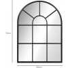 Afbeelding van HOMCOM wandspiegel met metalen frame - robuust - zwart