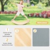 Afbeelding van COSTWAY Balanceerplank 90 x 30/40 cm, hout, tot 220 kg, met/zonder vilt voor kinderen en volwassenen