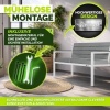 Afbeelding van Tillvex® Weerbestendige Tuinbank 2-3 Zits met Hoes & Kussens | Houtlook tot 300kg Belastbaar