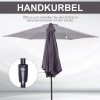 Afbeelding van Outsunny Knikparasol met handkruk - zonnescherm voor tuin en strand