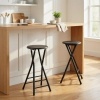 Afbeelding van Homcom Barkruk - MDF, staal - 34L x 30B x 70H cm - Zwart