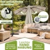 Afbeelding van Tillvex Parasol Ø 350 cm met zwengel, hoes en windbescherming - Waterdicht en UV-beschermend