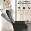 Afbeelding van HOMCOM Relaxfauteuil met voetensteun - Polyester, staal - 69L x 71B x 104H cm - Zwart