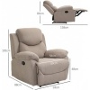 Afbeelding van HOMCOM Relaxfauteuil - Kantelbaar tot 150° - Slaapfunctie - Beige