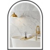 Afbeelding van HOMCOM Badkamerspiegel - Gehard glas - 50x4x70 cm - Zwart