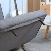 Afbeelding van HOMCOM eenpersoons slaapbank - 95x190x27,5 cm - grijs