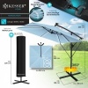 Afbeelding van KESSER® Holly Parasol 250 X 250 CM zonnescherm Rechthoekige + hoes + windvang met zwengel