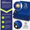 Afbeelding van tillvex® Afdekzeil met ringen, 10 spanrubbers, 15 m touw, waterdicht en scheurvast, premium pvc