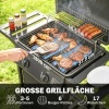 Afbeelding van Outsunny Gasbarbecue 5 kW, 2 branders, roestvrij staal, met zijtafel en thermometer