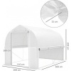 Afbeelding van Outsunny Kunststof Gewächshaus van verzinkte staal - 300L x 200B x 200H cm