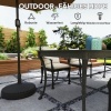 Afbeelding van Outsunny Zwarte Sonnenschirmstandaard tot 28 kg, Rond, voor Ø34/38 mm parasols, Balkon, Tuin