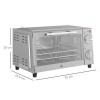 Afbeelding van HOMCOM 9L Minibakoven 35 cm breed met Bakplaat, Grillrooster, 100-230 °C, 60 Min. Timer, 750W