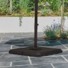 Afbeelding van Outsunny 4-delig Schermgewicht voor Zonnescherm 80 kg water of 120 kg zand zwart
