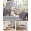 Afbeelding van VASAGLE 2x Ronde Salontafel - Groot en Klein - Stalen Frame - Honingbruin en Wolkenwit